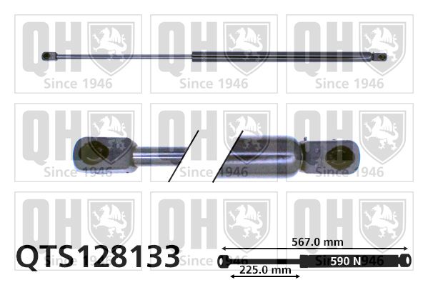 QUINTON HAZELL Газовая пружина, крышка багажник QTS128133